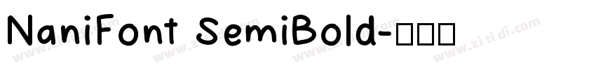 NaniFont SemiBold字体转换